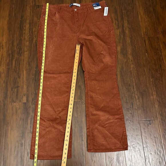 OLD NAVY Kicker Boot-Cut Pants Brown Corduroy Extra High Rise NWT - Picture 13 of 14